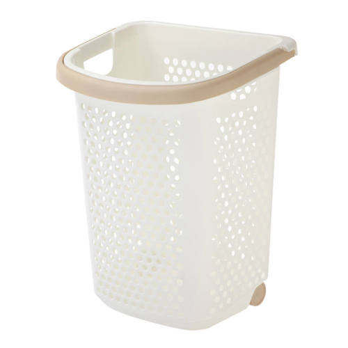 Real Simple Rolling Laundry Hamper White | At Home