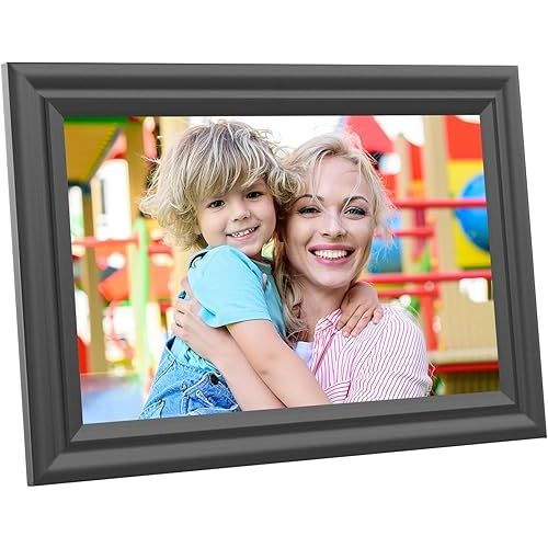 Digital Picture Frame WiFi 10.1 Inch Digital Photo Frame, Electronic Picture Frame, 16GB Storage, Auto-Rotate, IPS Touch Screen, Easy Setup and Share Photos and Videos via Free App from Anywhere