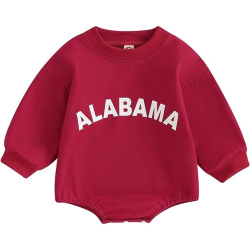 Chloefairy Baby Girl Boy Football Outfit Game Day Football Sweatshirt Romper Oversized Bodysuit Fall Winter Clothes