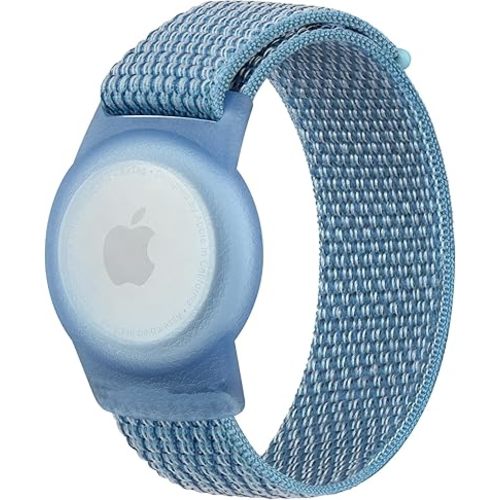 Vancle Kids Wristband for Apple AirTag, Protective Case for Air Tag GPS Tracker Holder with Nylon Bracelet, Adjustable Anti Lost Watch Band for Toddler Baby Children Elders