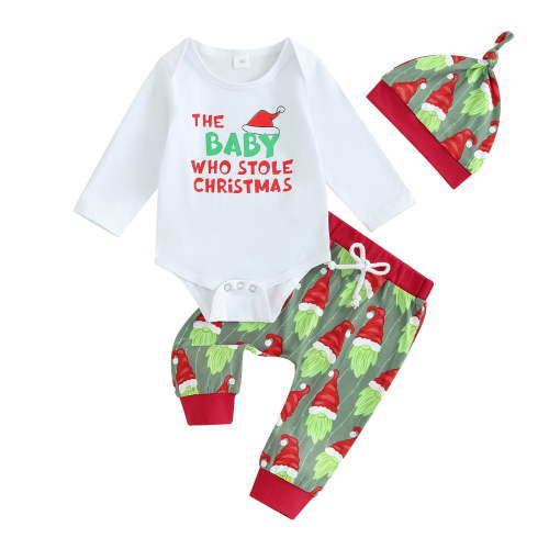 RIJOPUTY Christmas Newborn Outfit Girl Toddler Christmas Outfit Babys First Christmas Boy Infant Clothes Boys 0-3 Months White Bodysuit Girl Outfits, White 0-3 Months