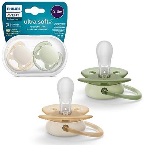 Avent Philips Avent Ultra Soft Pacifier 0-6m 2 Pack