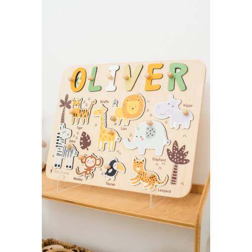 Safari Nursery Theme Montessori Toys Personalized Baby Gift - Etsy