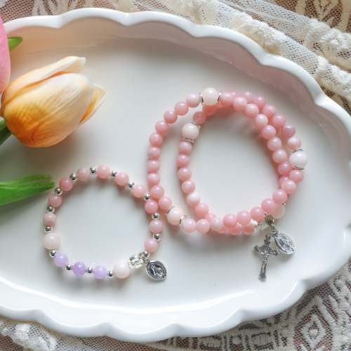 Saint Thérèse  | Two Bracelet Set| Mommy and Me Collection
