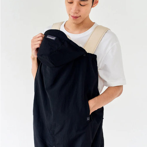BABY CARRIER SUN&WIND COVER Black – GOOSEKET