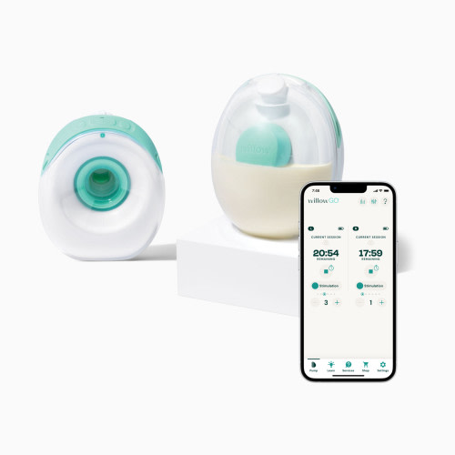 Willow Go Wearable Hands-Free, Cord-Free Electric Breast Pump - Double
