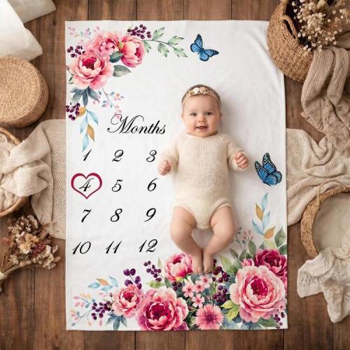 SHEIN Adorable Floral-Print Long-Sleeve Romper And Hat Set For Newborn Baby Girls | SHEIN USA