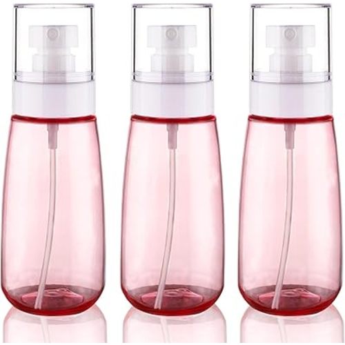 Cosywell Travel Size Spray Bottle TSA Approved 3.4oz 100ml 3 Pack Leak Proof Fine Mist Spray Bottles Empty Refillable Mist Sprayer for Perfume Essential Oils Toners Rose Water Cosmetics (3Pink)