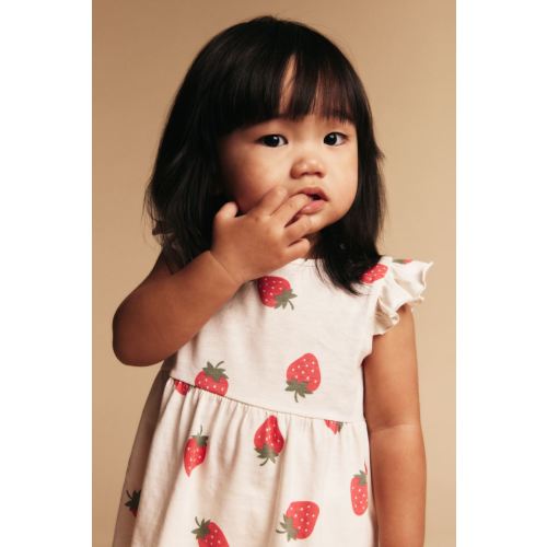 Ruffle-trimmed Jersey Dress