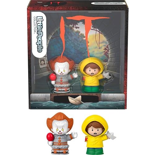 Little People Collector IT Movie Special Edition Set for Horror Fans, Pennywise & Georgie Figures in a Display Package (Amazon Exclusive)