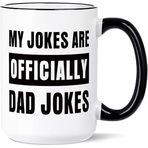 Aurahouse New Dad Gifts First Time, Funny Officially Dad Jokes Mug,15oz