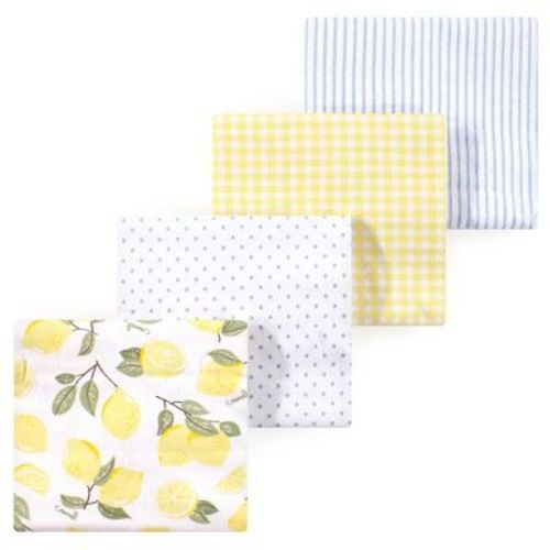 Luvable Friends Little Treasure Flannel Receiving Blankets 4pk