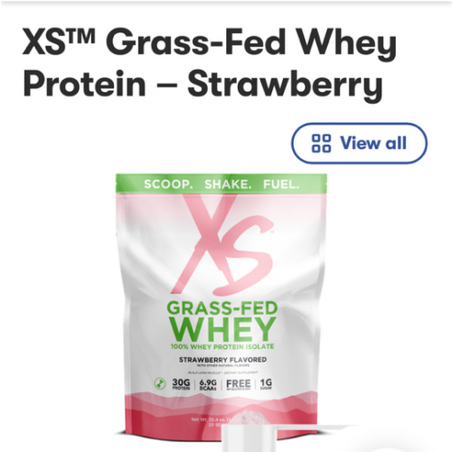 XS™ Grass-Fed Whey Protein – Strawberry | Nutrition | Amway