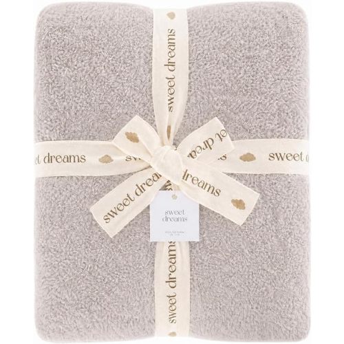 Sweet Dreams Soft 30x40 Baby Blanket - Breathable Blanket for Boys & Girls, Swaddle, Tummy Time (Stone)