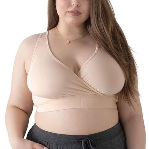Kindred Bravely French Terry Racerback Nursing & Sleep Bra, Maternity Bra | Breastfeeding bra, wire free, crossover pull aside access, super soft and stretchy. Supportive for pregnancy & postpartum