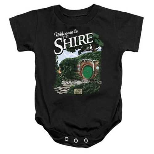 Baby Lord Of The Rings Welcome To The Shire Infant Bodysuit, Black, 12 Months