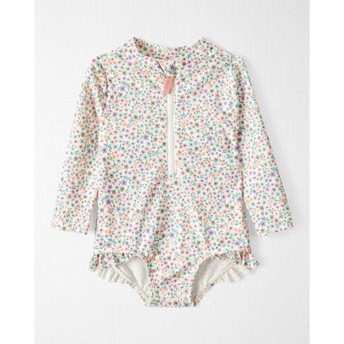 Baby Girl Recycled Ruffle Swimsuit - Little Planet | Carter's