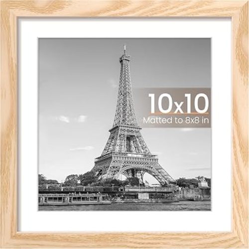 upsimples 10x10 Picture Frame, Wall Decor Photo Frames, Natural Style 1Pcs