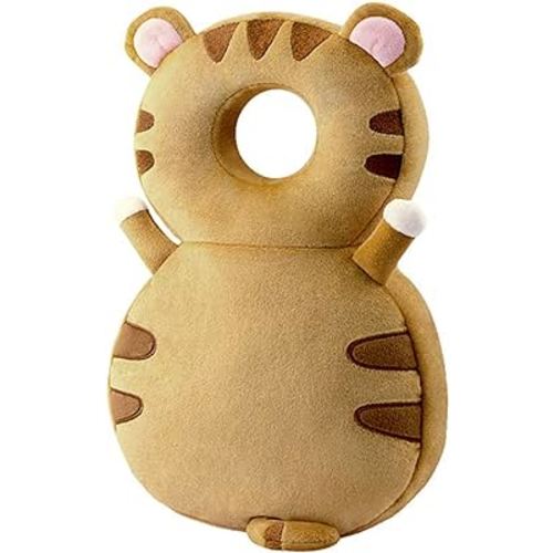 Baby Walker Head Protector Toddler Adjustable Baby Head Protection Backpack Wear Safety Pad (Tiger)