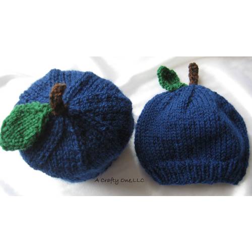 Blueberry Hat Baby Blue Hat Child Blueberry Hat Infant Berry Beanie Blueberry baby Shower Boy Hand knit Newborn Blueberry Cap