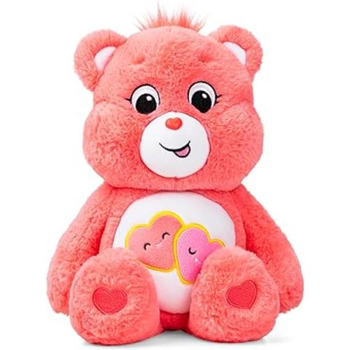 Care Bears 22084 14 Inch Medium Plush Love-A-Lot Bear, Collectable Cute Plush Cuddly Toys for Children, Soft Teddies Suitable for Girls and Boys Aged 4 Years +