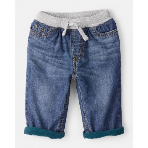 Baby Boy Lined Medium Wash Straight Jeans - OshKosh B'gosh | Carter's
