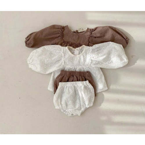Balloon Sleeve Linen Bloomers Set | RYAN AND REMI