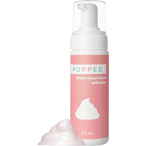 POPPED Witch Hazel Foam with Aloe (5 fl oz) | Perineal Healing Foam for Postpartum Care | Relieves Pain, Hemorrhoids, and Swelling After Birth | Postpartum Essential