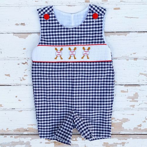 Smocked Baseball Shortall