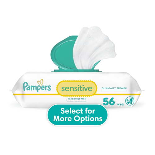 Pampers Sensitive Hypoallergenic Unscented Baby Wipes, 1-Pack 84 Wipes