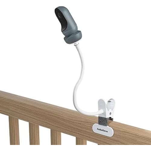 Aobelieve Flexible Clamp Camera Mount for Owlet Cam & Cam 2, Portable Metal Baby Monitor Mount