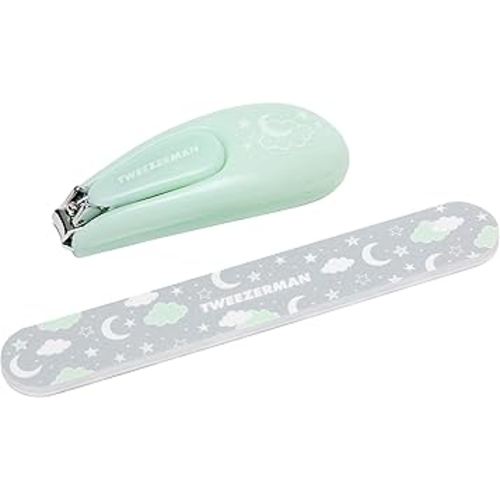Tweezerman Baby Nail Clipper with Bear File,Green