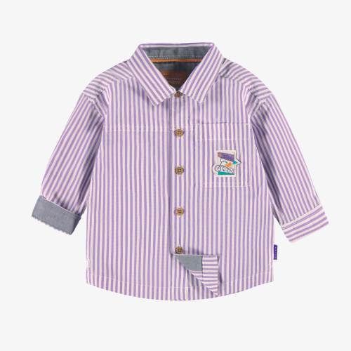 Chemise mauve à rayures, bébé - Souris Mini