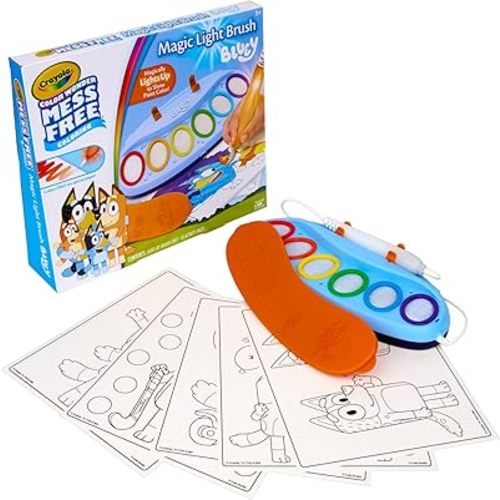 Crayola Bluey Color Wonder Magic Light Brush, Mess Free Painting Station for Kids, Holiday for Kids, Toddler Bluey Toys & Activities, Ages 3+