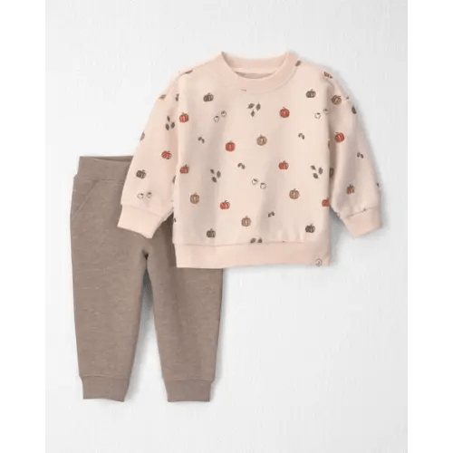 Baby 2-Piece Organic Cotton French Terry Top & Pant Set - Little Planet | Carter's