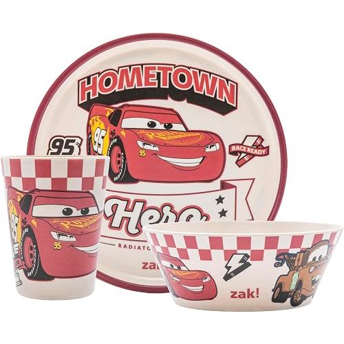 Zak Designs Disney and Pixar Cars Kids Dinnerware Plate Bowl & Tumbler