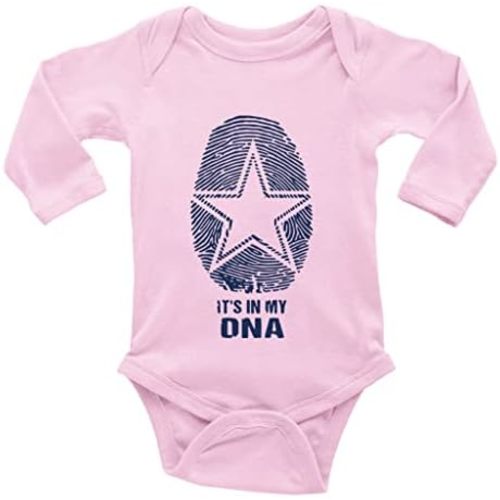 Cowboys It's in My DNA for Baby Boy Girl Clothes Long Sleeve Newborn Playsuit