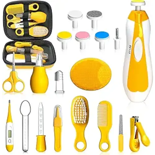 Baby Healthcare and Grooming Kit, Portable Baby Safety Care Set, Baby Essentials kit for Newborn(Yellow 20 in 1)