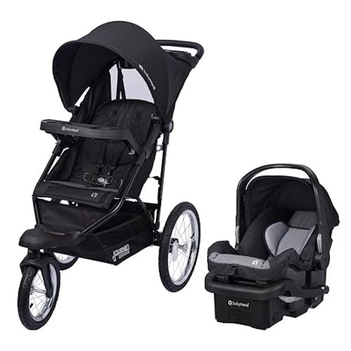 Baby Trend Journey Jogger Travel System with EZ-Lift Infant Car Seat, Stellar Black