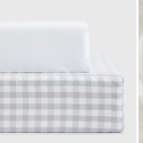 Organic Percale Gingham Crib Sheet 2-Pack