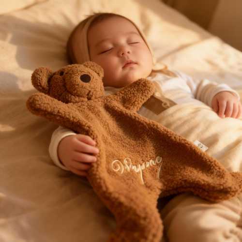 Personalized Baby Lovey with Name — Bear / Lamb | Infant Newborn Gift | Custom Embroidered Comforter