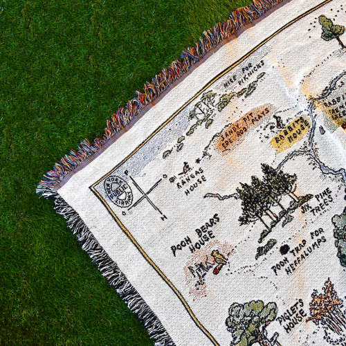NYPL Hundred Acre Wood Map Blanket | The New York Public Library Shop