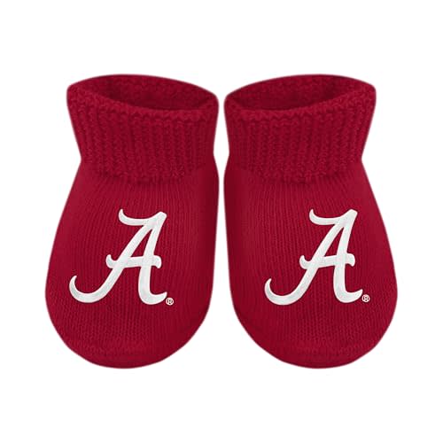 Creative Knitwear College Baby Bootie Sock - Team Logo, Multiple Colors, for Boys & Girls (Newborn - 6 Months)