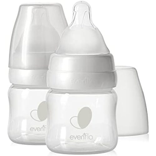 Evenflo Feeding Balance + Standard Neck BPA-Free Plastic Baby Bottles – 2oz, Clear, 2ct
