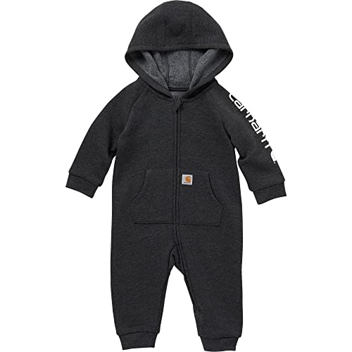 Carhartt baby-boys Long-sleeve Hooded Zip-up Footless Jumpsuit One-piece Hoodie