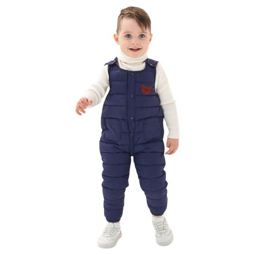 Uccdo 12M-5T Toddler Boys Girls Winter Down Snow Pants Overalls Snowsuit Kids Warm Snow Bibs Zipper Jumpsuits
