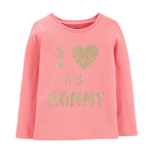 Glitter I Love My Mommy Jersey Tee - 3M - Pink