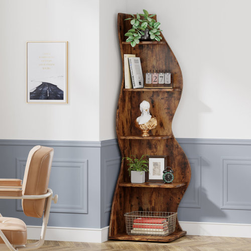 Millwood Pines Arhab Corner Bookcase & Reviews | Wayfair