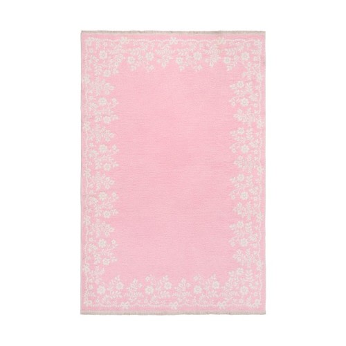 LoveShackFancy Floral Border Performance Washable Reversible Rug