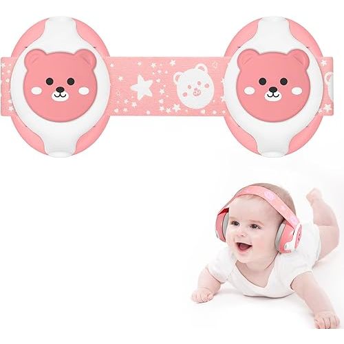 Baby Ear Muffs,25dB Infant Noise Cancelling Headphones for Babies 0-36 Months with Adjustable Headband Infant Ear Protection,Ideal Baby Travel Essentials for Outdoor,Sleep,Airplane & Music Festivals